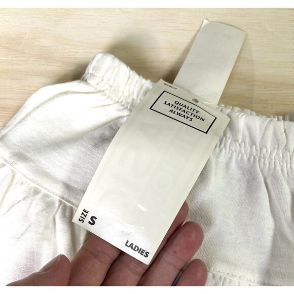 Vintage Pull On Elastic Waist White Shorts Basic Edition Kmart Women’s Small - Picture 3 of 12